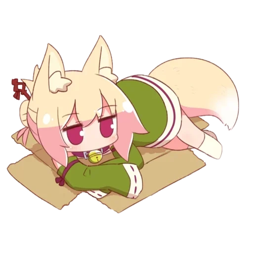 anime, fox girl, kemomimi chan, kemmimi chibi