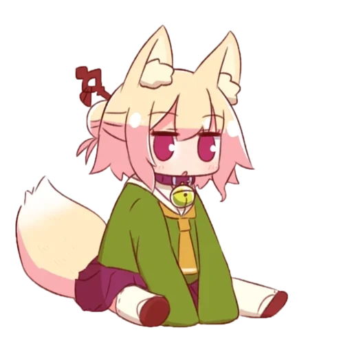 anime, fox girl, kemomimi chan, fox anime