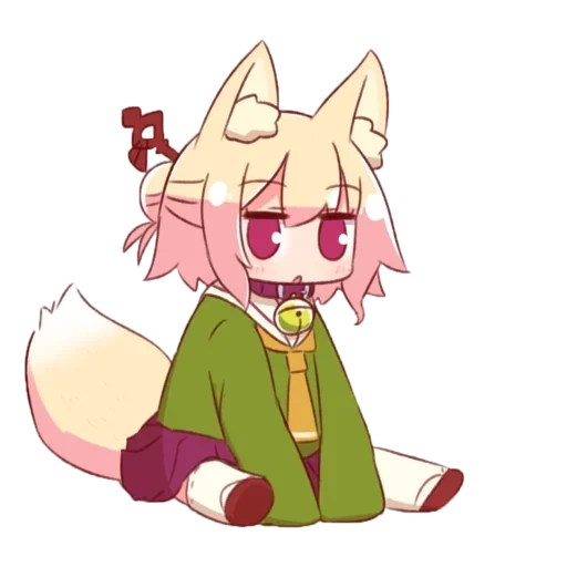 anime, fox girl, kemomimi chan, renard anime