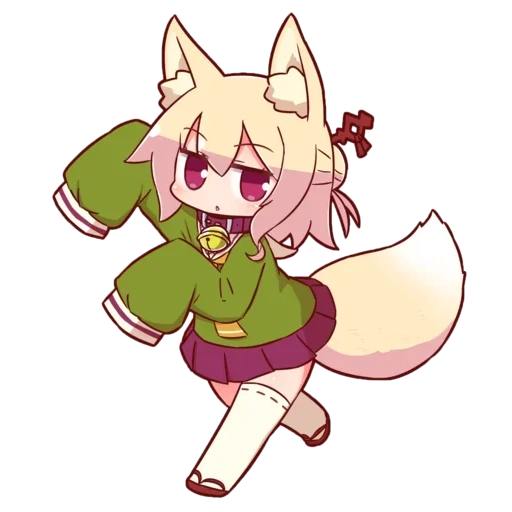 anime, fox girl, animal ears, furri anime, kemomimi chan