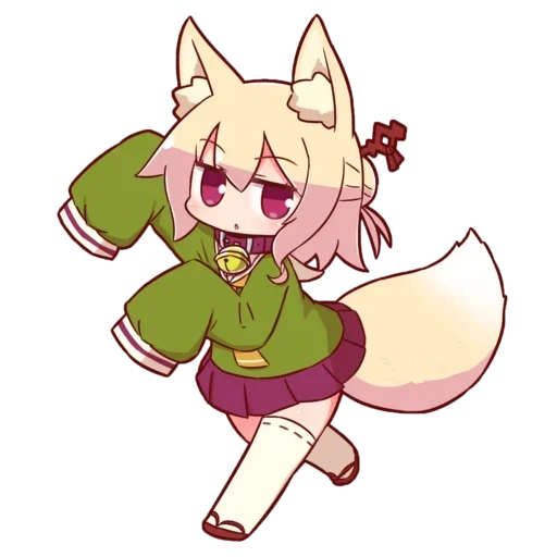 аниме, fox girl, animal ears, фурри аниме, кемомими чан