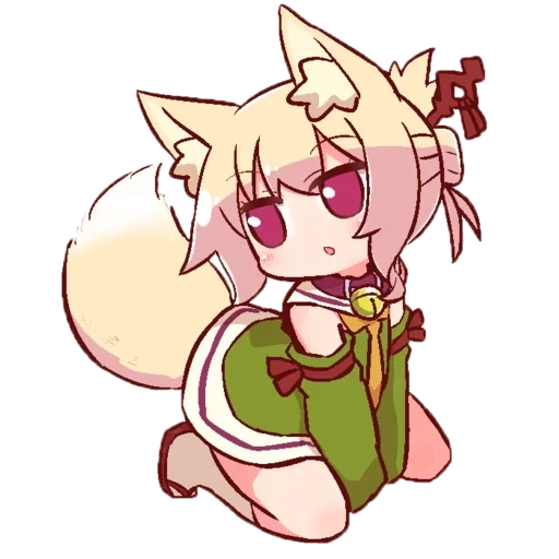 anime, animación, fox girl, kemomimi, chen kemin mei