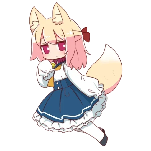 kemomimi, fox girl, kemomimi chan, anime fox