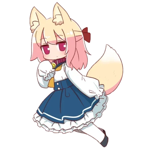 kemomimi, fox girl, кемомими чан, аниме лисичка