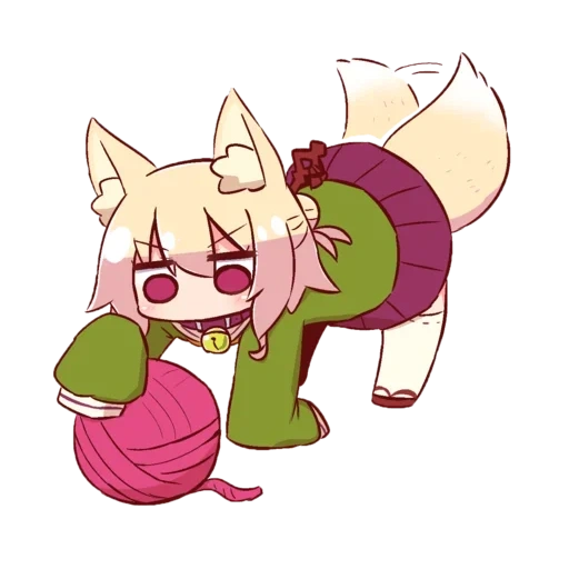 fox girl, kemomimi, animal ears, kemomimi chan, kemomimi-chan naga u