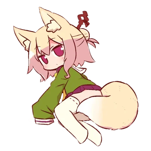 garota fox, kemomimi, ouvidos de animais, kemomimi chan, personagens de anime