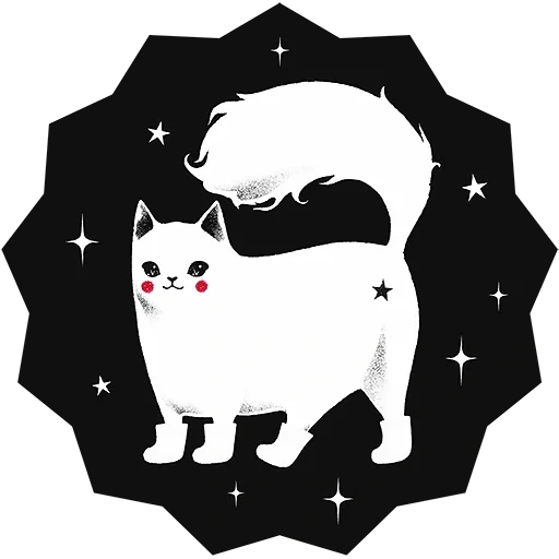 кот белый, кошка белая, белая кошка, кошачий арт