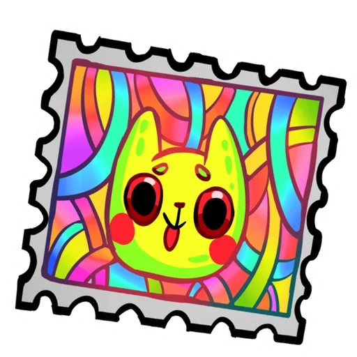 pack, acid stickers, multi colored cats of eksmo