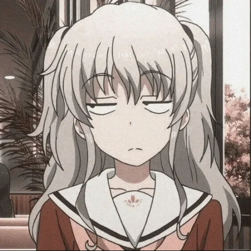 charlotte, anime mädchen, anime charlotte, anime charaktere, charlotte tomori unzufrieden