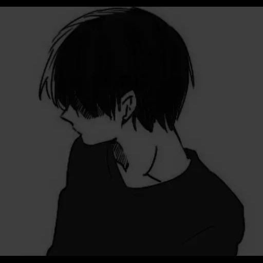 anime boy, anime boy, sad animation, sad cartoon guy, sad cartoon boy