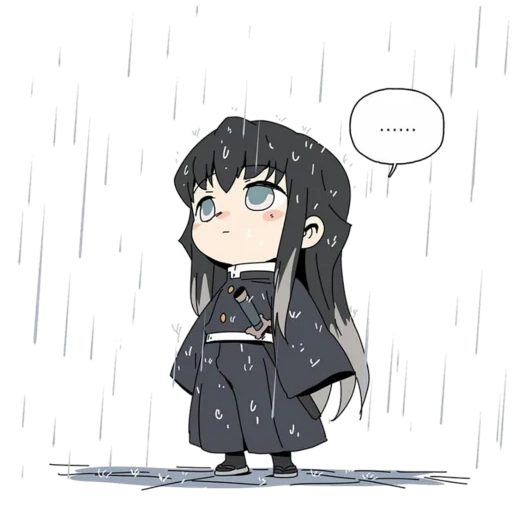 arte de anime, muichiro chibi, personagens de anime, o anime da arte é engraçado, muichiro tokito chibi