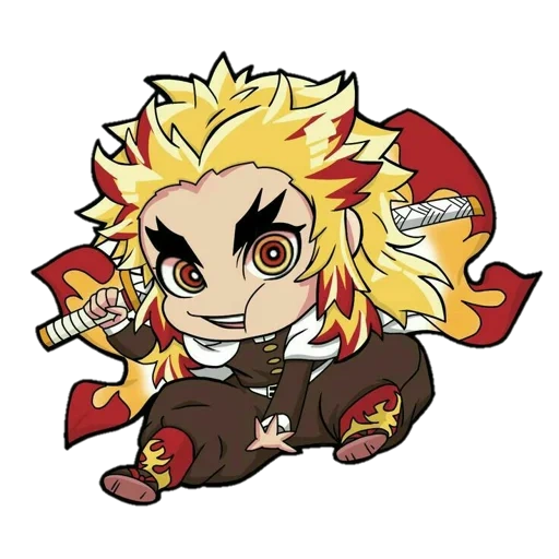 anime chibi, rengoku chibi, anime drawings, rengoku kyojiro, anime characters