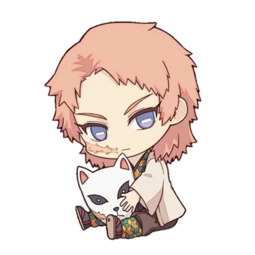 sabito chibi, sabito kimetsu, sosok sabito kimetsu, clain cutting demons chibi, pisau pemotongan setan chibi sabito