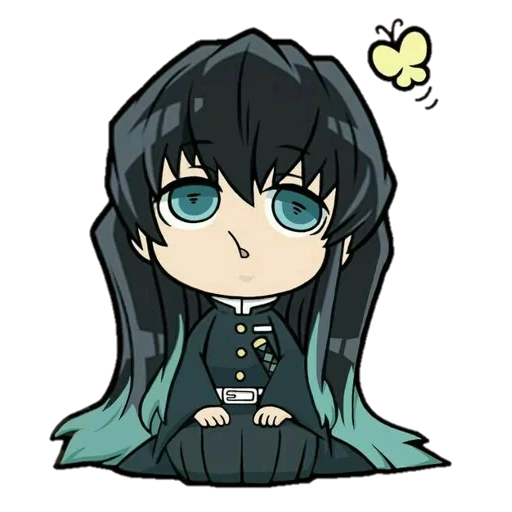 arte de anime, anime fofo, personagens de anime, chibi chibi lime, muichiro tokito art chibi