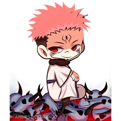 anime, itadori chibi, dibujos de anime, personajes de anime, chibi naruto gaara