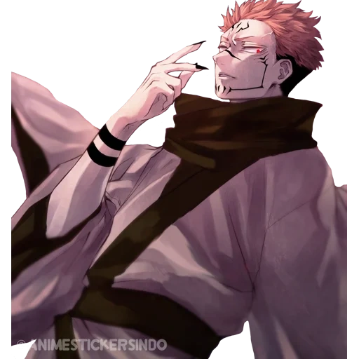 arte de animação, animação quente, hu ri sukeson, personagem de anime, jujutsu kaisen sukuna