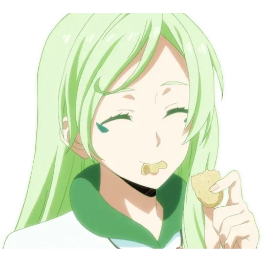 gadis anime, anime berwarna hijau, karakter anime, anime driada datta ken, tentang pelatihan lendir degenerasi saya