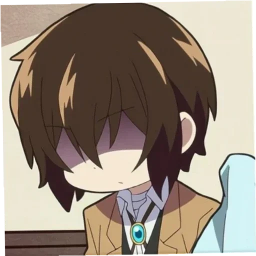 dazaï, chibi dazai, osamu dadzai, l'anime est drôle, dadzai osamu anime drôle