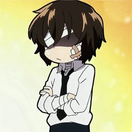 dazai, gambar, chibi dazai, osamu dadzai, karakter anime