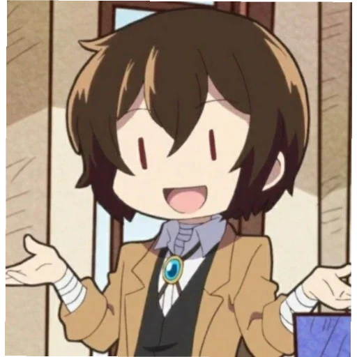 dazai, ide anime, chibi dazai, anime lucu, karakter anime