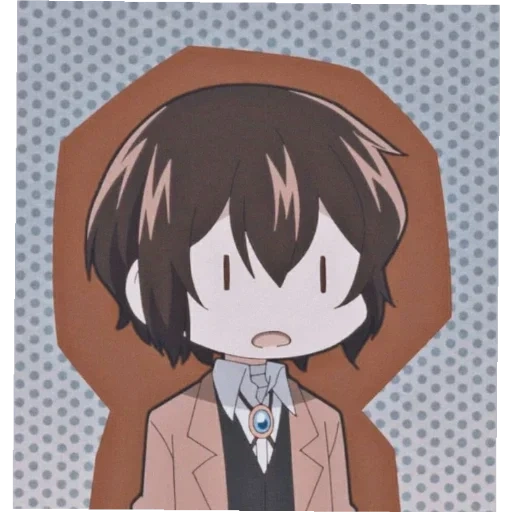 dazai, dazai chibi, osamu dadzai, dazai boceja, anime dadzai osamu engraçado