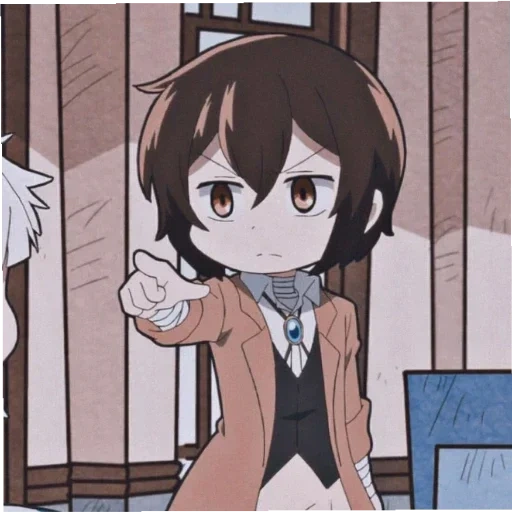 anime, dazai, chibi dazai, osamu dadzai, anime characters