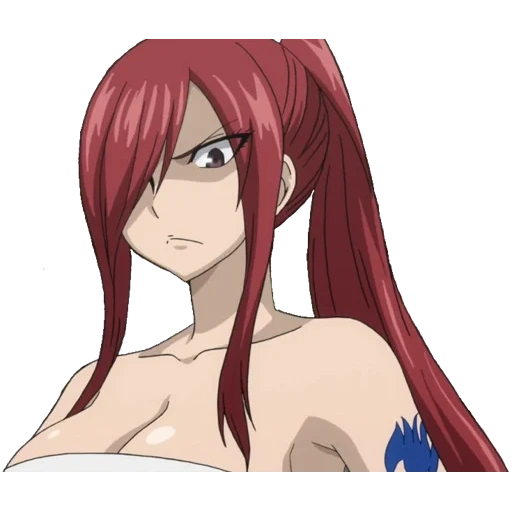 fairy tail, elsa red, elsa scarlett, ekor peri erza, erza ekor peri fanservice