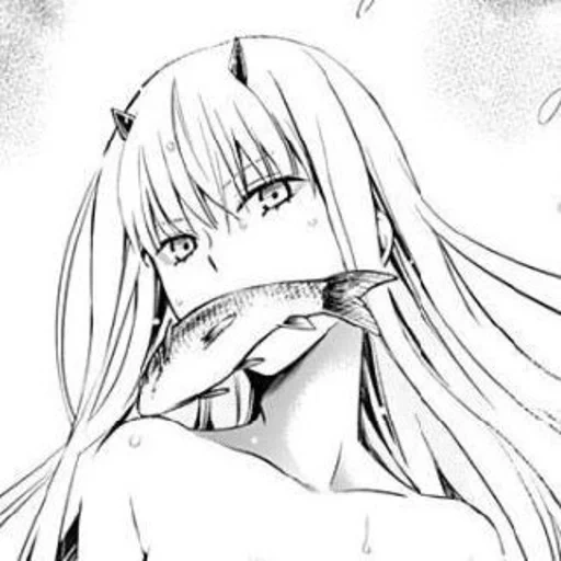 croquis de bande dessinée, anime de bande dessinée, tumang zéro, zéro deux caricatures, ahegao comics zero two