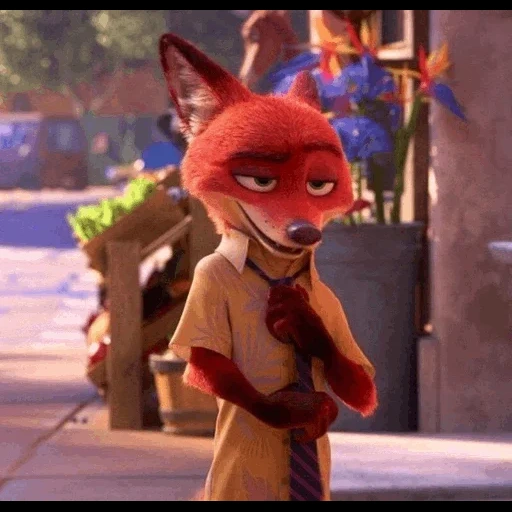 nick wilde, piel de animales, fox nick wilde, piel oso nick, la ciudad de la bestia nick wilde