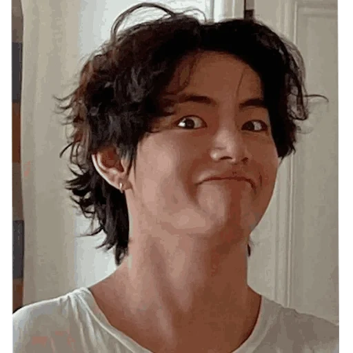 kim, faccia buffa, capelli ricci taiheng, attore coreano, momento divertente della lega giovanile antiproiettile