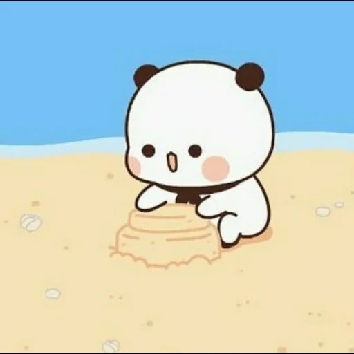 splint, cute cartoon, a lovely pattern, peach goma bath, panda cartoon
