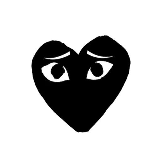 heart, conde garzon, black heart, the heart is eyes, comme des garcons icon