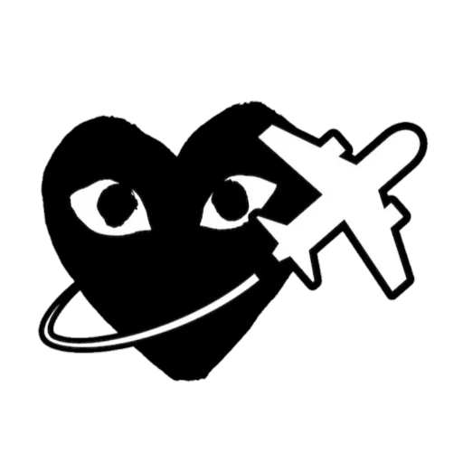 heart, heart of black, logo en forme de coeur, comme des garçons, comme des garcons icon