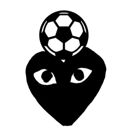 gambar emoji, comre des garçons, boshi og'rigan emoji, ikon comme des garcons, emblem klub sepak bola