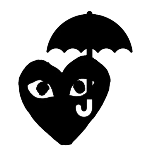 heart of black, coeur noir e, black heart cdg, comme des garçons, comme des garcons icon