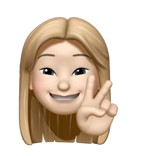 memoji, símbolo de expressão, menina, menina, mimogi animogi