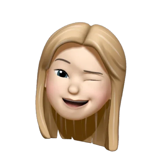 memoji, clínica, menina, símbolo de expressão facial, rosto loiro