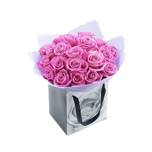 rose box, pink roses, rose box, rose hat box, bouquet 101 rose hat box