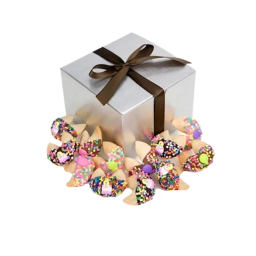 the idea of a gift, gift set, gift box, gift wrapping, a gift for a girl from a candy box