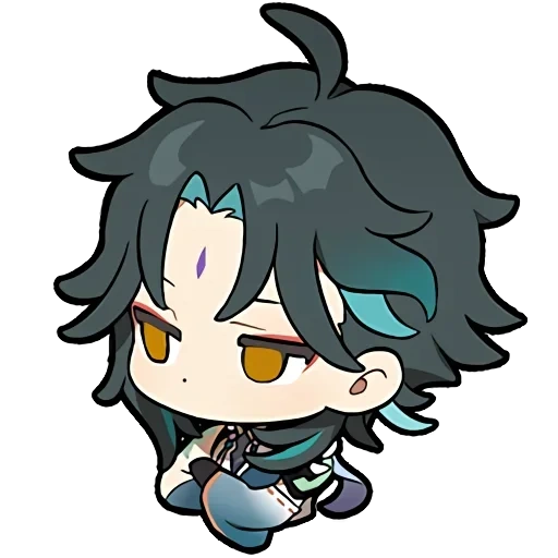 chibi xiao, xiao genshin, xiao genshin chibi, karakter anime, chibi ylan hoyolab