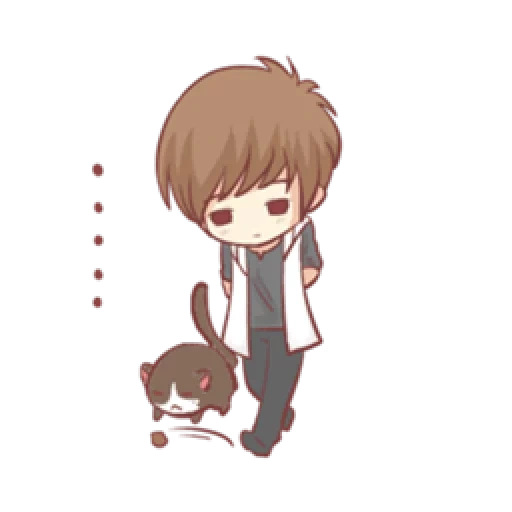 anime, lirik, foto, animasi, kira chibi death note