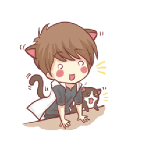 anime, chibi kun, chibi dazai, chibi chibi, got7 chibi mark