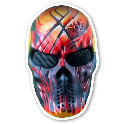 maschera, la maschera di straikeball, maschera da palla, maschera di paintball skull of death, maschera paintball originale