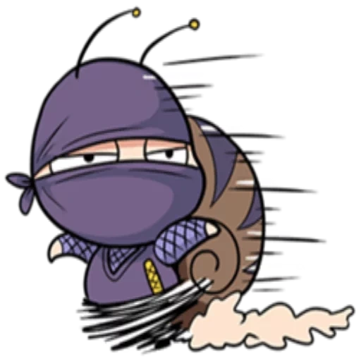 ninja, le personnage du jeu, le ninja est en colère, petit ninja, dessin animé ninja