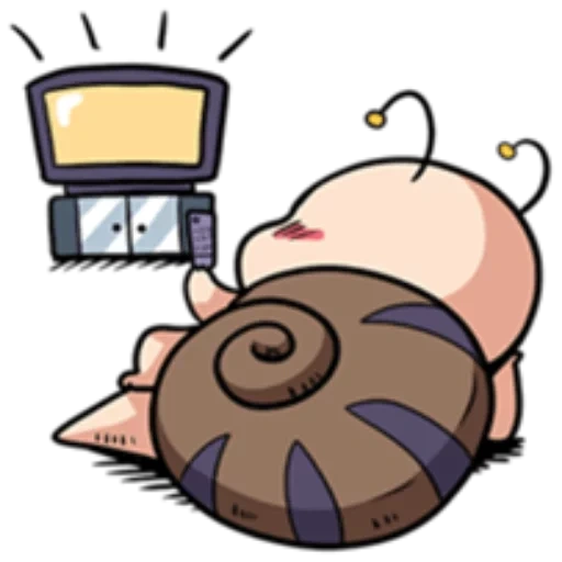 chibi, escargot, escargot de chibi, dessin d'escargot, illustration d'escargot