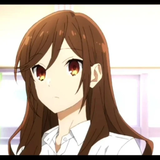 anime girl, anime horimiya, première personne, le visage de kyoko horii, personnages d'anime