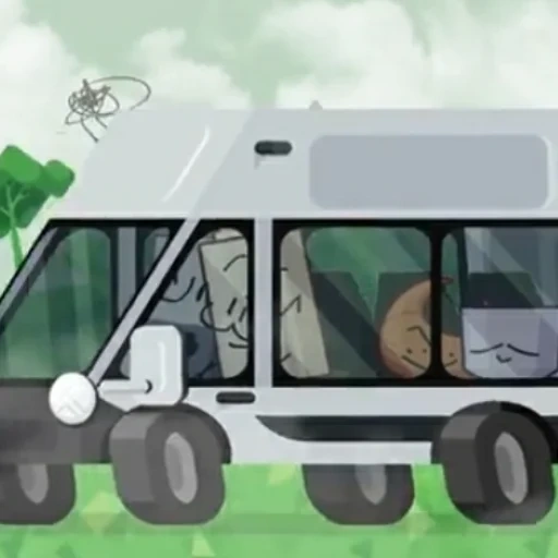 ônibus, ônibus alegre, youtube zamazych, ônibus de desenho animado, ilustração de ônibus