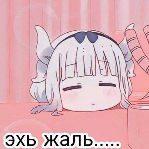 starling, anime cute, kanna kamui, kobayashi san, anime dragon-horn kobayashi-san canna torah