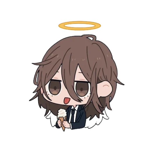 gambar, chibi dazai, ahoga chibi, dadzai osamu chibi, anime dadzai osamu