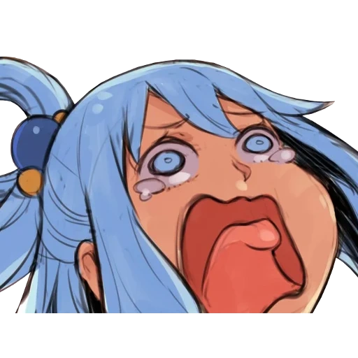 anime, anime, ahegao ella, anime characters, konosuba aqua is crying